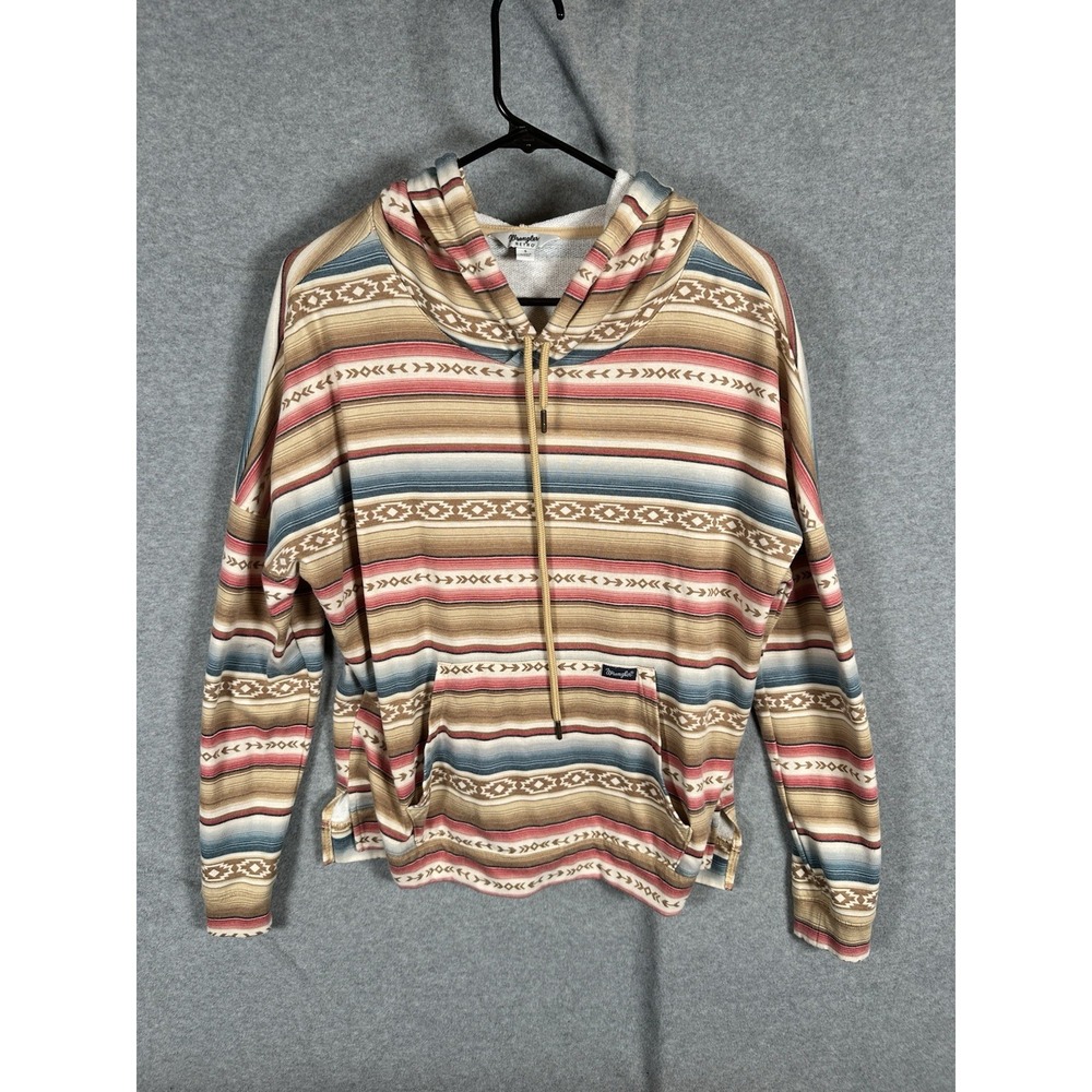 Wrangler Retro Hoodie Womens S Southwestern Serape Aztec Stripe Western Pullover